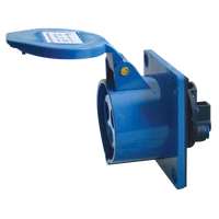 Tracon TICS-413 Beépíthető egyenes ipari csatlakozóaljzat 16A, 250V, 2P+E, 6h, IP44