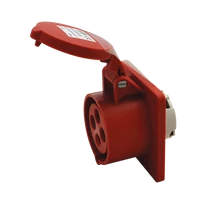 Tracon TICS-414 Beépíthető egyenes ipari csatlakozóaljzat 16A, 400V, 3P+E, 6h, IP44