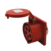 Tracon TICS-415 Beépíthető egyenes ipari csatlakozóaljzat 16A, 400V, 3P+N+E, 6h, IP44