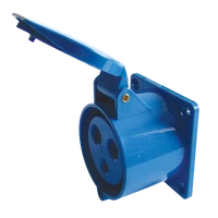 Tracon TICS-423 Beépíthető egyenes ipari csatlakozóaljzat 32A, 250V, 2P+E, 6h, IP44