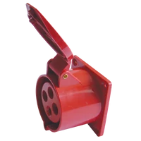 Tracon TICS-424 Beépíthető egyenes ipari csatlakozóaljzat 32A, 400V, 3P+E, 6h, IP44
