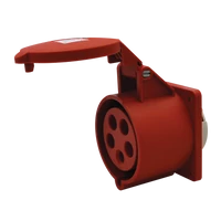 Tracon TICS-425 Beépíthető egyenes ipari csatlakozóaljzat 32A, 400V, 3P+N+E, 6h, IP44