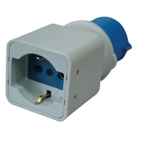 Tracon TICS-A1 Csatlakozó adapter, CEE/Schuko 16A, 250V, IN 2P+E 6h (CEE), OUT 2P+E (Schuko)