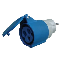 Tracon TICS-A3 Csatlakozó adapter, Schuko/CEE 16A, 250V, IN 2P+E (Schuko), OUT 2P+E 6h (CEE)