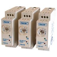 Tracon TIR-01 Egyfunkciós időrelé, meghúzáskésleltetés 230V AC/24V AC/DC, 0.1-12s, 5A/250V AC
