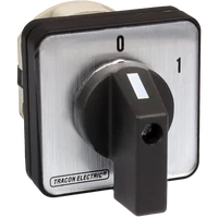 Tracon TK-256/2 Kézikapcsoló, BE-KI 400V, 50Hz, 25A, 2P, 7,5kW, 48×48mm, 60°