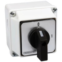 Tracon TK-259/3T Tokozott kézikapcsoló, BE-KI 400V, 50Hz, 25A, 3P, 7,5kW, 48×48mm, 90°, IP44