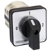 Tracon TKB-129/3 Választókapcsoló, 0-1-2 400V, 50Hz, 125A, 2×3P, 30kW, 88×88mm, 90°