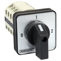 Tracon TKB-329/4 Választókapcsoló, 0-1-2 400V, 50Hz, 32A, 2×4P, 11kW, 64×64mm, 90°