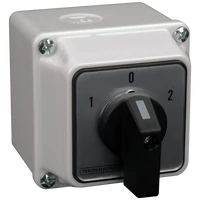 Tracon TKM-20/NT65 Tokozott közvetlen irányváltó motorkapcsoló, 1-0-2 400V, 50Hz, 20A, 5,5kW, 48×48mm, IP65