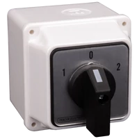 Tracon TKV-206/3T65 Tokozott választókapcsoló, 1-0-2 400V, 50Hz, 20A, 2×3P, 5,5kW, 48×48mm, 60°, IP65