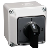 Tracon TKV-329/3T65 Tokozott választókapcsoló, 1-0-2 400V, 50Hz, 32A, 2×3P, 11kW, 64×64mm, 90°, IP65