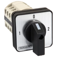 Tracon TKV-329/4 Választókapcsoló, 1-0-2 400V, 50Hz, 32A, 2×4P, 11kW, 64×64mm, 90°