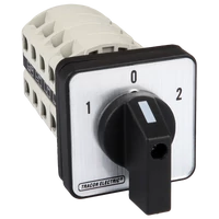 Tracon TKV-636/4 Választókapcsoló, 1-0-2 400V, 50Hz, 63A, 2×4P, 18,5kW, 64×64mm, 60°