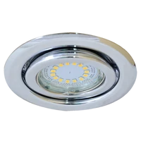 Tracon TLC-6C Beépíthető lámpatest spot fényforrásokhoz, króm max.50W, MR16, D=97mm, 30°