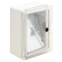 Tracon TME282113T Műanyag elosztószekrény átlátszó ajtóval HxWxD=280x210x130mm, IP65, IK10, 1000V AC/DC, RAL7035