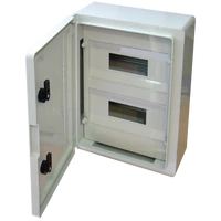 Tracon TME403017M Műanyag elosztószekrény maszkos 2x12 mod, HxWxD=400x300x165mm, IP65, IK10, 1000V AC/DC