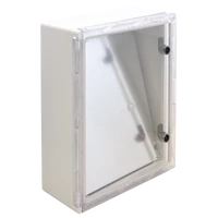 Tracon TME504018T Műanyag elosztószekrény átlátszó ajtóval HxWxD=500x400x175mm, IP65, IK10, 1000V AC/DC, RAL7035