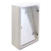 Tracon TME705025T Műanyag elosztószekrény átlátszó ajtóval HxWxD=700x500x245mm, IP65, IK10, 1000V AC/DC, RAL7035