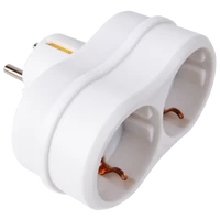 Tracon TNS2 Többférőhelyes átalakító csatlakozó, fehér 2×SCHUKO, max.16A, 250VAC