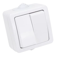 Tracon TR-PH05-2 Falon kívüli 2-áramkörös kapcsoló 10AX/250VAC, IP54, (2x101)