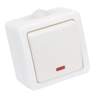 Tracon TR-PH05L Falon kívüli 1-áramkörös kapcsoló, jelzőfénnyel 10AX/250VAC, IP54, (101)