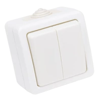 Tracon TR-PH06-2 Falon kívüli 2-áramkörös váltókapcsoló 10AX/250VAC, IP54, (106/2)