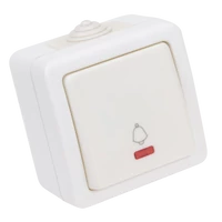 Tracon TR-PH07L Falon kívüli csengőnyomó, jelzőfénnyel 10AX/250VAC, IP54, (N101)