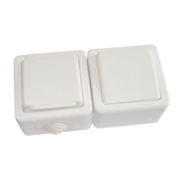 Tracon TR-PH11 Falon kívüli kétpólusú kapcsoló+csatlakozóaljzat 16A/250VAC, IP54, (102)