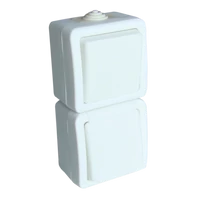 Tracon TR-PHF03 Falon kívüli egy áramkörös kapcsoló+csatlakozóaljzat, csapos 16A/250VAC, IP54, (101)