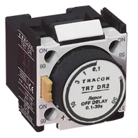 Tracon TR7DR2 Időzítő egység TR1D/F kontaktorokhoz,elengedés-késleltetéses 0,1-30sec, 1×NC+1×NO