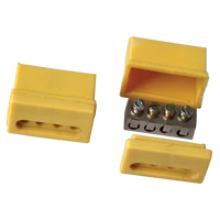 Tracon TRK4 Szigetelt csavaros vezetékösszekötő, sárga ház 4×(1,5-4mm2), 450VAC, max. 40A