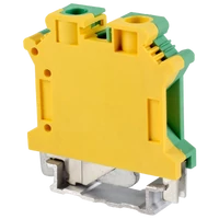 Tracon TSKA10JD Védővezető ipari sorozatkapocs, csavaros, sínre, zöld/sárga 0,5-10mm2, 76A