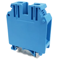 Tracon TSKA35-K Nullavezető ipari sorozatkapocs, csavaros, sínre, kék 6-35mm2, 1000VAC, 150A