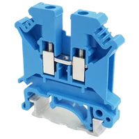 Tracon TSKA4-K Nullavezető ipari sorozatkapocs, csavaros, sínre, kék 0,2-4mm2, 800VAC, 41A