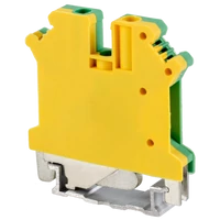 Tracon TSKA4JD Védővezető ipari sorozatkapocs, csavaros, sínre, zöld/sárga 0,2-4mm2, 41A