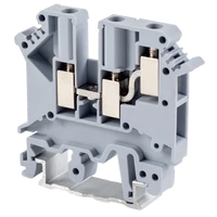 Tracon TSKA4/3 Háromkapcsos ipari sorozatkapocs, csavaros, sínre, szürke 0,2-4mm2, 500VAC, 32A