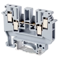 Tracon TSKA4/4 Négykapcsos ipari sorozatkapocs, csavaros, sínre, szürke 0,2-4mm2, 690VAC, 32A