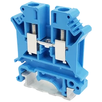 Tracon TSKA6-K Nullavezető ipari sorozatkapocs, csavaros, sínre, kék 0,2-6mm2, 800VAC, 57A