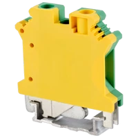 Tracon TSKA6JD Védővezető ipari sorozatkapocs, csavaros, sínre, zöld/sárga 0,2-6mm2, 57A