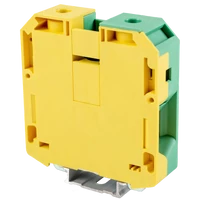 Tracon TSKA70JD Védővezető ipari sorozatkapocs, csavaros, sínre, zöld/sárga 1000V 192A 16-95 mm2