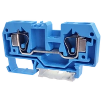 Tracon TSKC10-K Nullavezető ipari sorozatkapocs, rugós, sínre, kék 800V 57A 0.2-10 mm2 2P