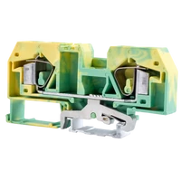 Tracon TSKC16JD Védővezető ipari sorozatkapocs, rugós, sínre, zöld/sárga 800V 76A 0.2-16 mm2 2P