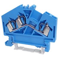 Tracon TSKC2,5/3D-K Nullavezető ipari sorozatkapocs, rugós, sínre, kék 800V 24A 0.08-2.5 mm2 3P