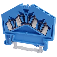 Tracon TSKC2,5/4D-K Nullavezető ipari sorozatkapocs, rugós, sínre, kék 800V 24A 0.08-2.5 mm2 4P