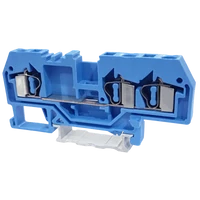 Tracon TSKC4/3-K Nullavezető ipari sorozatkapocs, rugós, sínre, kék 800V 32A 0.08-4 mm2 3P