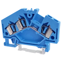 Tracon TSKC4/3D-K Nullavezető ipari sorozatkapocs, rugós, sínre, kék 800V 32A 0.08-4 mm2 3p