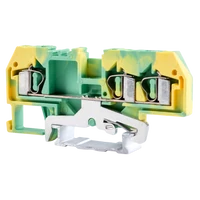 Tracon TSKC4/3JD Védővezető ipari sorozatkapocs, rugós, sínre, zöld/sárga 800V 32A 0.08-4 mm2 3P