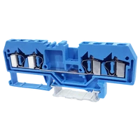 Tracon TSKC4/4-K Nullavezető ipari sorozatkapocs, rugós, sínre, kék 800V 26A 0.08-4 mm2 4P