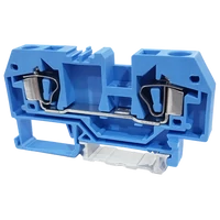 Tracon TSKC6-K Nullavezető ipari sorozatkapocs, rugós, sínre, kék 800V 41A 0.2-6 mm2 2P